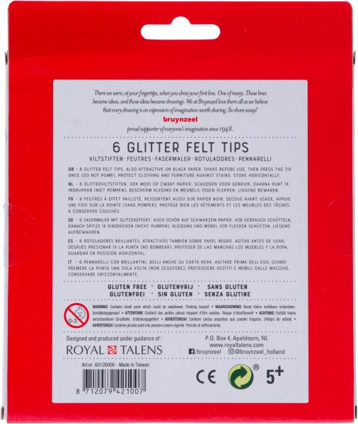 Bruynzeel glitzer fasermalerset kids 60126006 6 farben - Bruynzeel-60126006-8712079421007-03.jpg