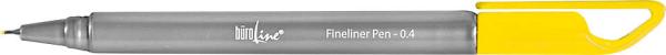 BÜroline fineliner clip 0,4mm 223082 gelb - Bueroline-223082-7612532038753