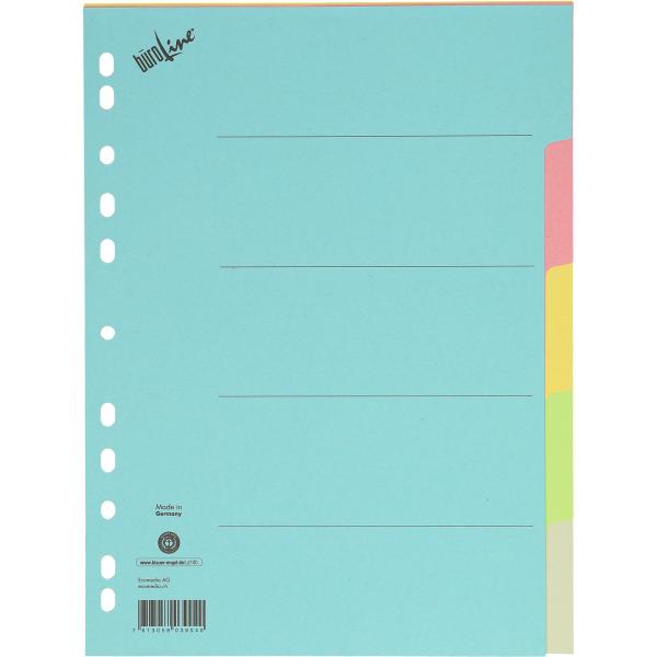 BÜroline kartonregister a4 40576 bunt 5-teilig - Bueroline-40576-7613058039040