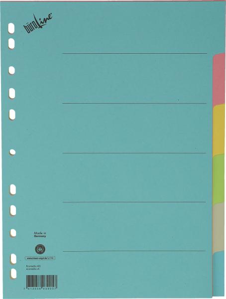 BÜroline kartonregister a4 40578 bunt 6-teilig - Bueroline-40578-7613058039057