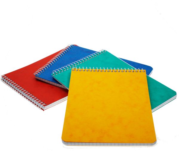BÜroline spiralheft ass. 14,6×10,6cm 540208 kariert,4mm, 80g 48 blatt - Bueroline-540208-7612532050915