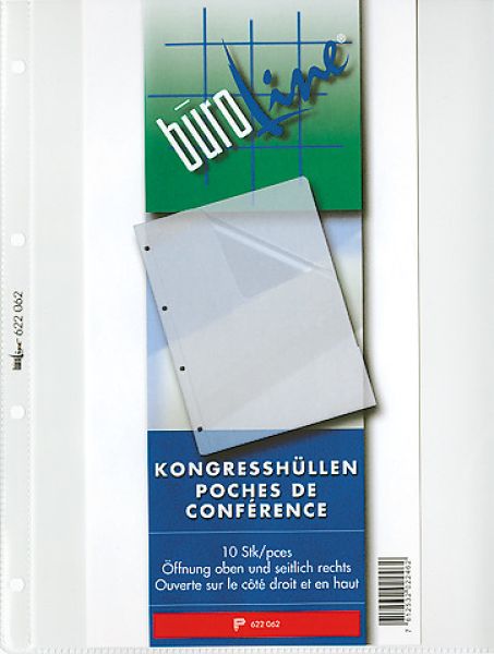 BÜroline kongresshüllen pp a4 622063 transparent, glatt 10 stück - Bueroline-622063-7612532022479