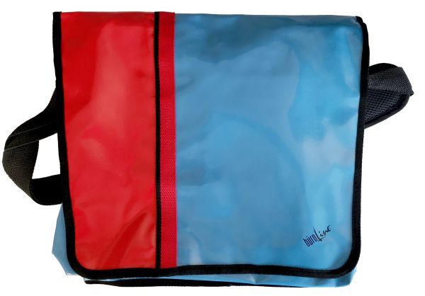 BÜroline umhängetasche 38x35x10cm 900680 blau/rot - Bueroline-900680-7612532022714