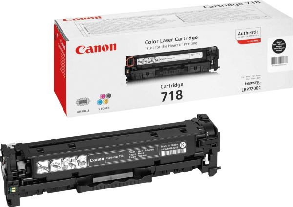 Canon toner-modul 718 schwarz 2662b002 lbp 7200 3400 seiten - Canon-2662b002-4960999628639