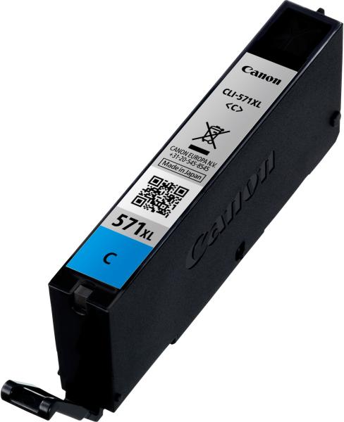 Canon tintenpatrone xl cyan cli-571xlc pixma mg5750 11ml - Canon-cli-571xlc-4549292032857-02.jpg