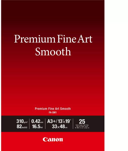 Canon premium paper 310g a3+ fasm2a3+ fine art smooth 25 blatt - Canon-fasm2a3-4549292192711