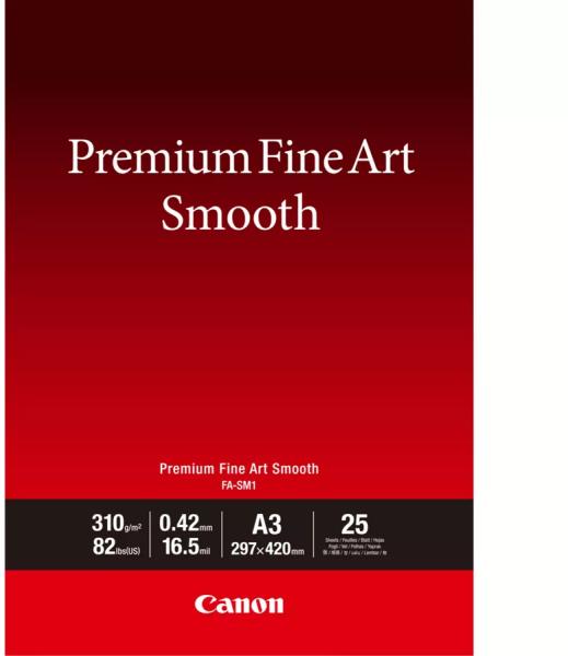 Canon premium paper 310g a3 fasm2a3 fine art smooth 25 blatt - Canon-fasm2a3-4549292192704