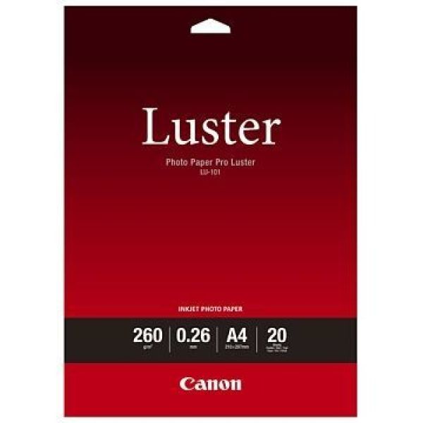 Canon photo paper pro luster a4 lu101a4 inkjet, 260g 20 blatt - Canon-lu101a4-4960999843995