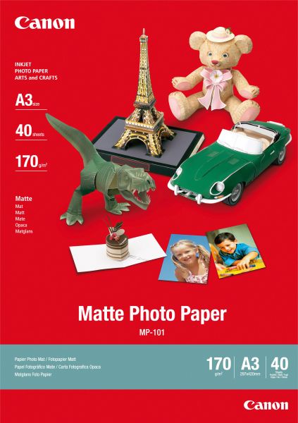 Canon matte photo papier a3 mp101a3 inkjet, 170g 40 blatt - Canon-mp101a3-4960999201498