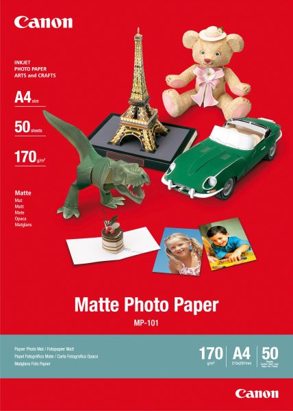 Canon matte photo paper a4 mp101a4 inkjet, 170g 50 blatt - Canon-mp101a4-4960999174839
