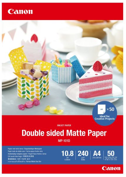 Canon doub.matte photo paper a4 mp101da4 double sided 50 blatt - Canon-mp101da4-4549292155969