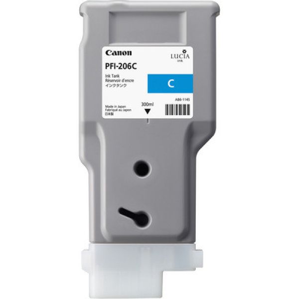 Canon tintenpatrone cyan pfi206c ipf 6400/6450 300ml - Canon-pfi206c-4960999787541