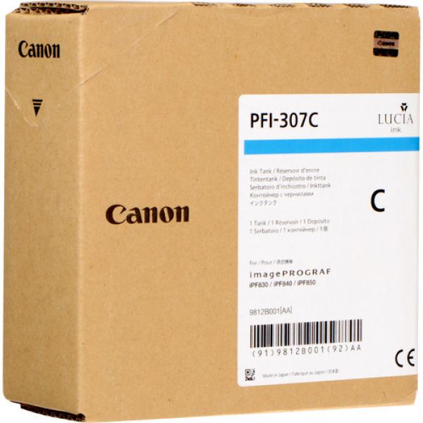 Canon tintenpatrone cyan pfi307c ipf 830/840 330ml - Canon-pfi307c-4549292022926
