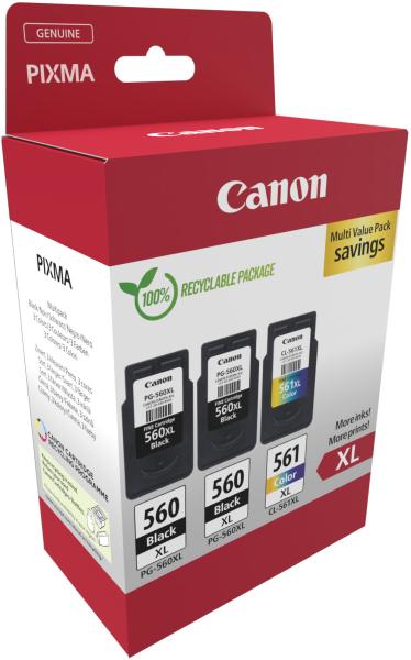 Canon multipack tinte xl bkcmy pgcl560/1 pixma ts5350 2xbkxl & 1xcmyxl - Canon-pgcl560-1-8714574679518-02.jpg