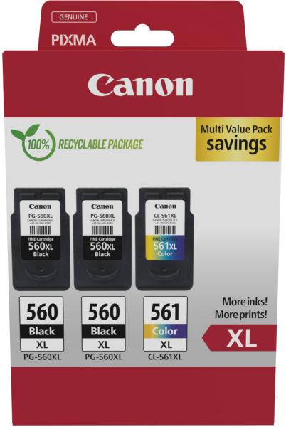 Canon multipack tinte xl bkcmy pgcl560/1 pixma ts5350 2xbkxl & 1xcmyxl - Canon-pgcl560-1-8714574679518