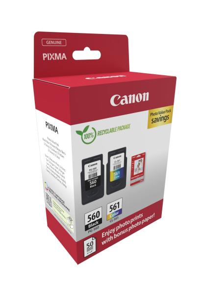 Canon photo value pack xl bkcmy pgcl560/1 pixma ts5350 2xbkxl & 1xxlcmy - Canon-pgcl560-1-8714574680484-02.jpg