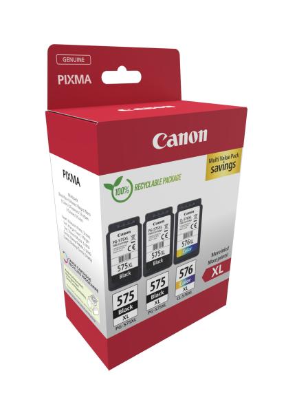 Canon multipack tinte xl bkcmy pgcl575/6 pixma tr4750i 2xbkxl & 1xcmyxl - Canon-pgcl575-6-8714574679617-02.jpg