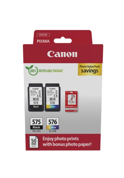 Canon photo value pack bkcmy pgcl575/6 pixma tr4750i gp-501 50bl. - Canon-pgcl575-6-8714574679730