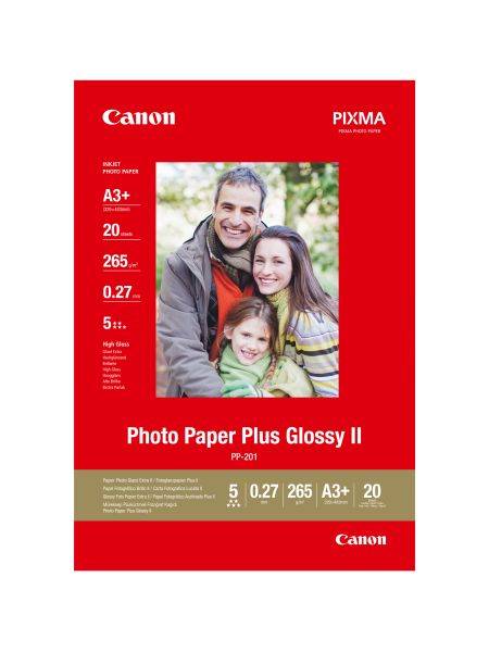 Canon photo paper plus 265g a3+ pp201a3+ inkjet glossy ii 20 blatt - Canon-pp201a3-4960999537290