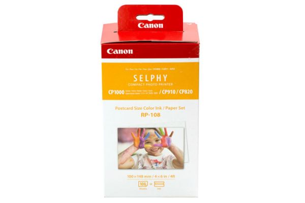 Canon farbtinte/papierset 10x14.8cm rp-108 cp 820/910/1000 108 blatt - Canon-rp-108-4960999980034