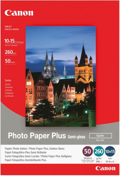 Canon photo paper plus 260g 10x15cm sg2014x6 pixma, semi-glossy 50 blatt - Canon-sg2014x6-4960999405339