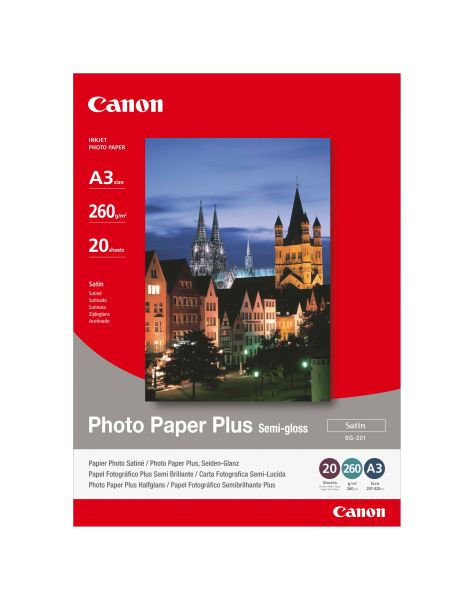Canon photo paper plus semi-gloss a3 sg201a3 pixma, 260g 20 blatt - Canon-sg201a3-4960999405421