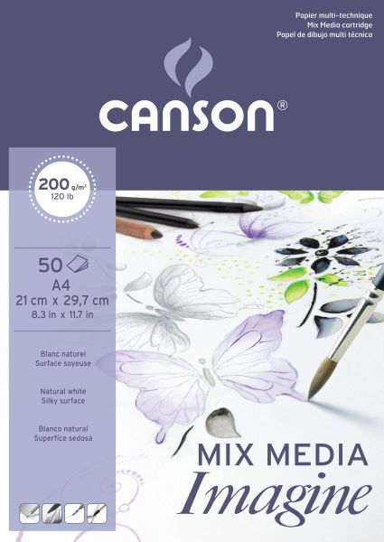 Canson imagine zeichenpapierblöcke a4 200006008 200g, weiss 50 blatt - Canson-200006008-3148950060082