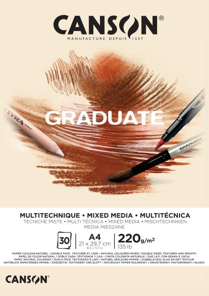 Canson graduate mixed media a4 400110368 20 blatt, beige, 220g - Canson-400110368-3148950021076