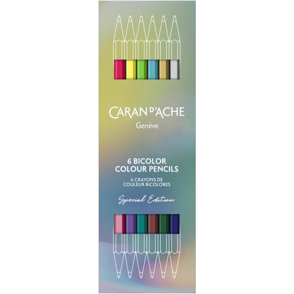 Caran d'ache farbstifte bicolor 1284.506 claim your style 6 stück - Caran-dache-1284506-7630002354837