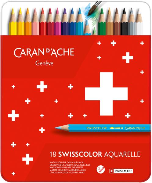 Caran d'ache farbstifte swisscolor 1285.718 assortiert 18 stück - Caran-dache-1285718-7610186018329