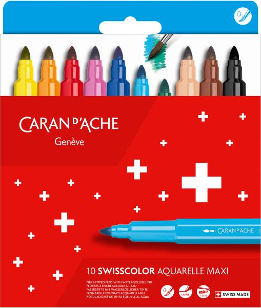 Caran d'ache fasermaler swisscolor maxi 195.41 10 stück - Caran-dache-19541-7630002354929