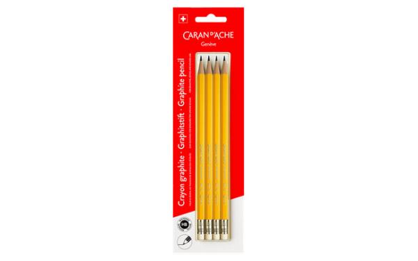 Caran d'ache bleistifte mit radierer hb 351.372 4 stück - Caran-dache-351.372-7610186463723-02.jpg