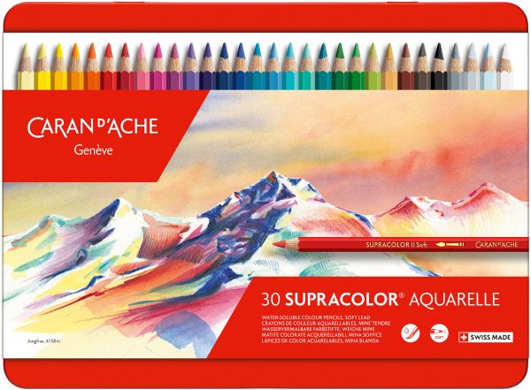 Caran d'ache farbstifte supracolor 3,8mm 3888.330 ass. in metallsch. 30 stück - Caran-dache-3888330-7610186043307
