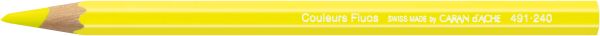 Caran d'ache farbstift classic 491.240 gelb fluo - Caran-dache-491240-7630002325080