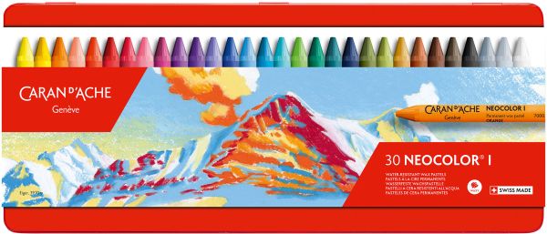 Caran d'ache wachsmalkreide neocolor 1 7000.330 30 farben metallbox - Caran-dache-7000330-7610186223303