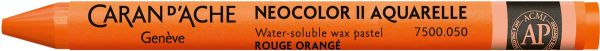 Caran d'ache wachsmalkreide neocolor ii 7500.050 rotorange - Caran-dache-7500050-7610186271779
