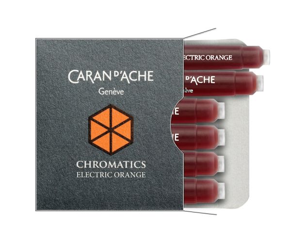 Caran d'ache tintenpatrone 8021.052 electric orange 6 stück - Caran-dache-8021052-7630002329842