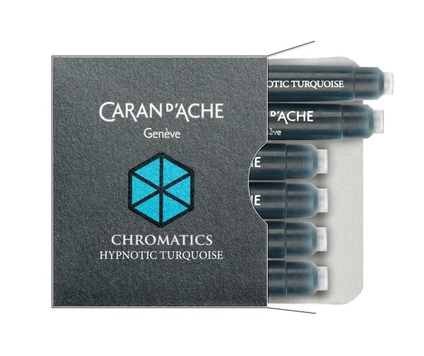 Caran d'ache tintenpatrone 8021.191 hypnotic turquoise 6 stück - Caran-dache-8021191-7630002329903
