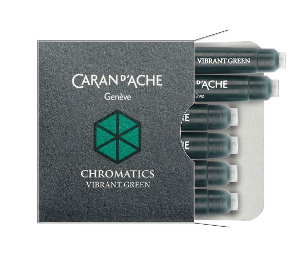 Caran d'ache tintenpatrone 8021.210 vibrant green 6 stück - Caran-dache-8021210-7630002329910