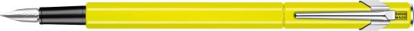 Caran d'ache füllfederhalter 849 m 840.470 gelb fluo lackiert - Caran-dache-840470-7630002336499