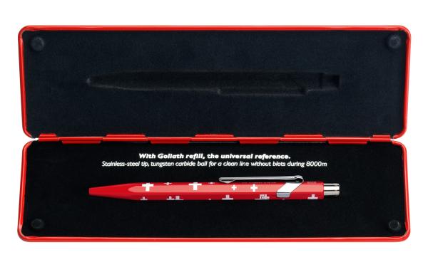 Caran d'ache kugelschreiber totally swiss 849.053 rot/weiss, mit metalletui - Caran-dache-849.053-7630002305808-04.jpg