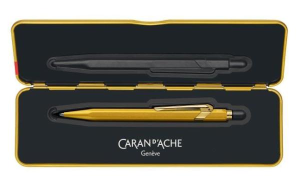 Caran d'ache kugelschreiber 849 goldbar 849.999 gold, mit metalletui - Caran-dache-849.999-7630002316828-04.jpg