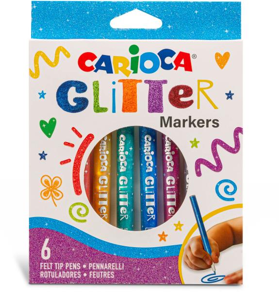 Carioca fasermaler 42190 glitter e-6 - Carioca-42190-8003511421908