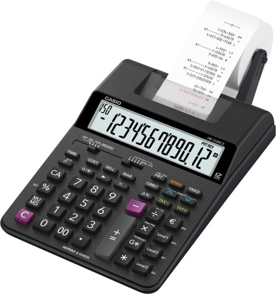 Casio tischrechner druckend hr-150rce 12-stellig schwarz - Casio-hr-150rce-4971850099673