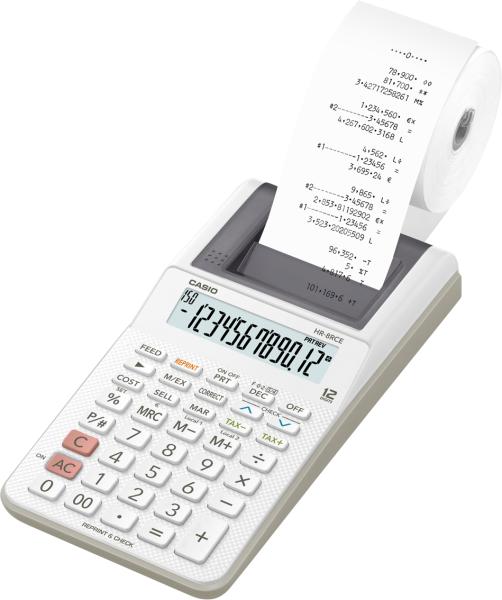 Casio tischrechner druckend hr-8rce-we 12-stellig weiss - Casio-hr-8rce-we-4549526612671