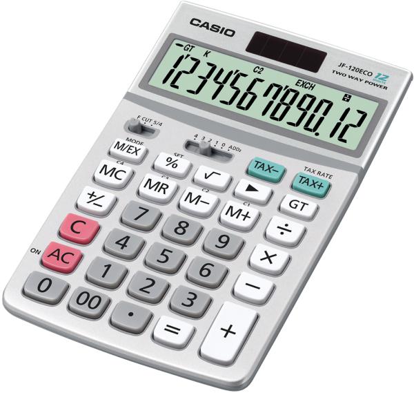 Casio tischrechner jf-120eco 12-stellen, solar/batterie - Casio-jf-120eco-4971850185697