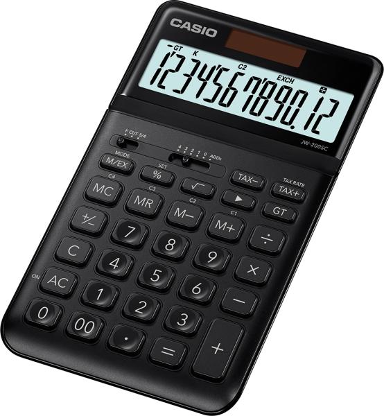 Casio tischrechner jw-200sc-bk 12-stellig schwarz - Casio-jw-200sc-bk-4549526612541
