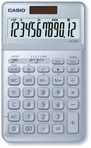 Casio tischrechner jw-200sc-bu-s 12-stellig blau - Casio-jw-200sc-bu-s-4549526700286