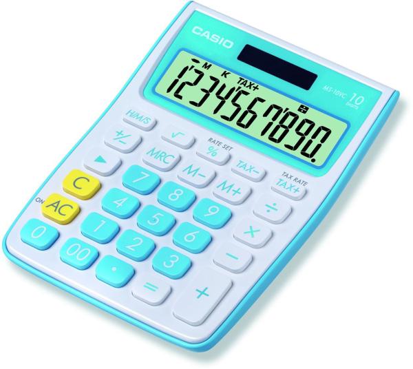 Casio tischrechner ms-10vc-bu blau - Casio-ms-10vc-bu-4971850175995