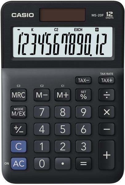 Casio tischrechner ms-20f schwarz - Casio-ms-20f-4549526615405